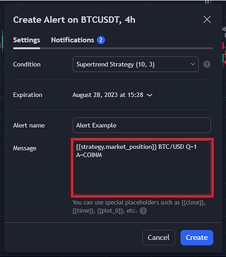 TradingView to Binance